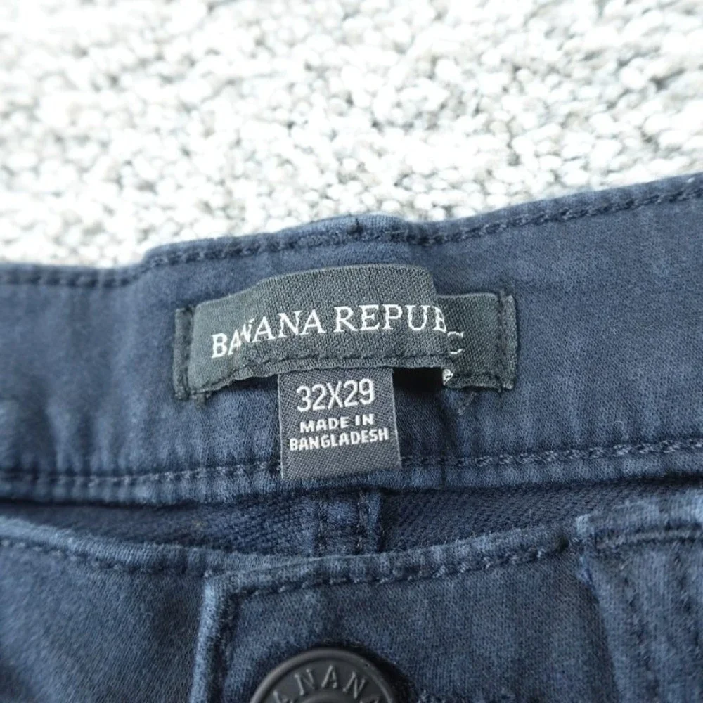 Banana Republic Jeans Mens 32X29 Blue Denim Pants‎ Traveler Slim Stretch Preppy